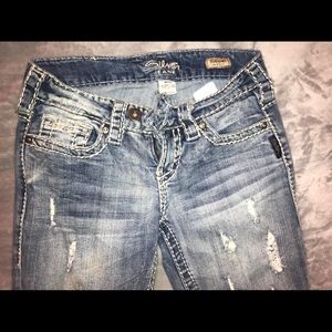 size 25; buckle jeans, tuesday bootcut